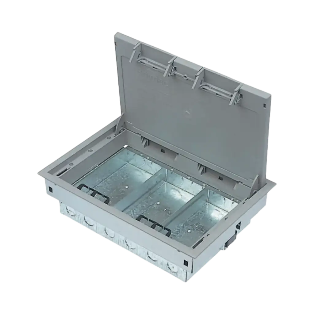[CB3] Legrand  Compartment Contractor Floor Box 85mm with ABS Lid and Trim