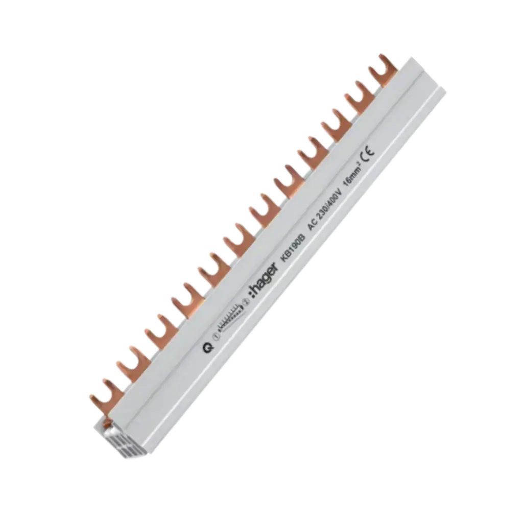 Hager Insulated busbar 1P 100A prong 20mm² 57M 