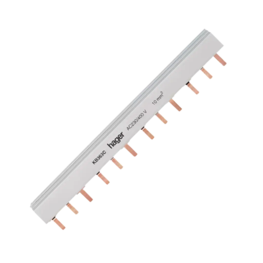 Hager Insulated busbar 3P 63A prong 10mm² 24M