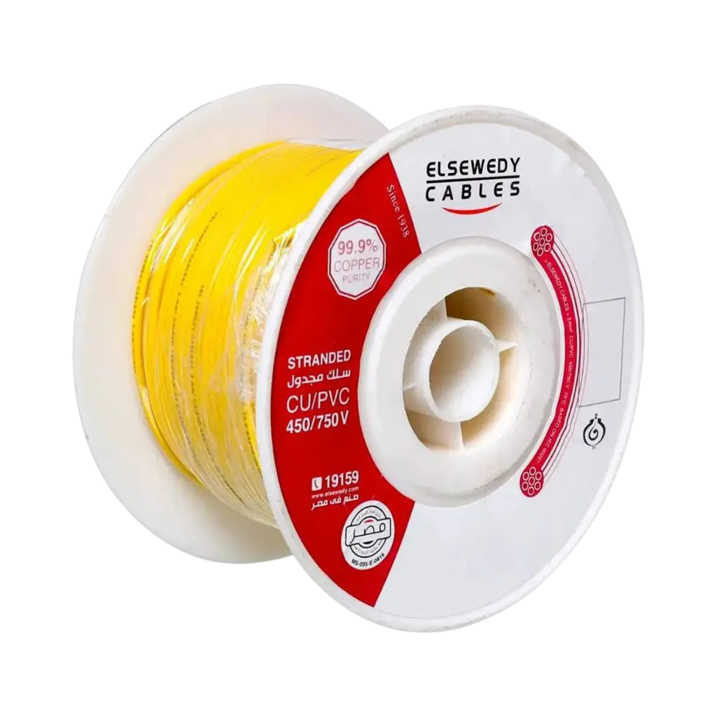 Elsewedy Single Core CU/PVC Stranded Copper Wire 2 mm (Black)