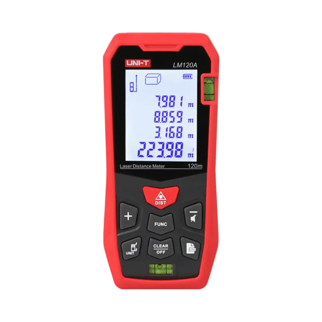[LM120A] متر قياس المسافات والمساحات بالليزر حتى 120 متر مع خواص الجمع والطرح LM120A يونى تى