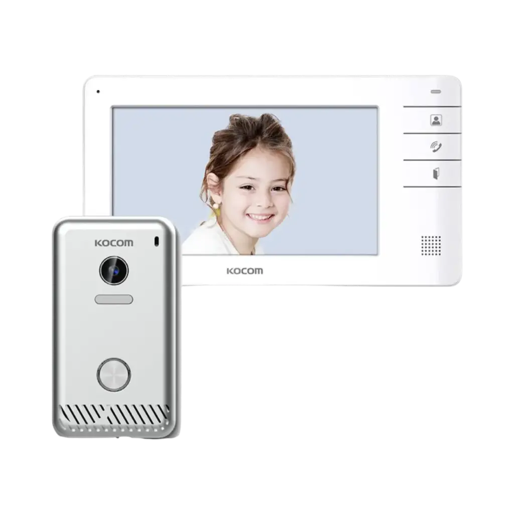 نظام انتركم فيديو بمشتملاته، كاميرا خارجيه + شاشه ديجيتال 7 بوصه كوكوم