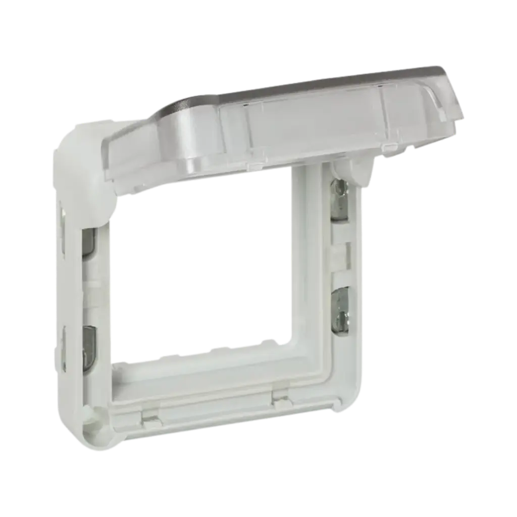 [069580] Legrand Plexo™ Mechanism Adaptor For 2 Module Arteor/Mosaic With Smoked Polycarbonate Flap - Grey