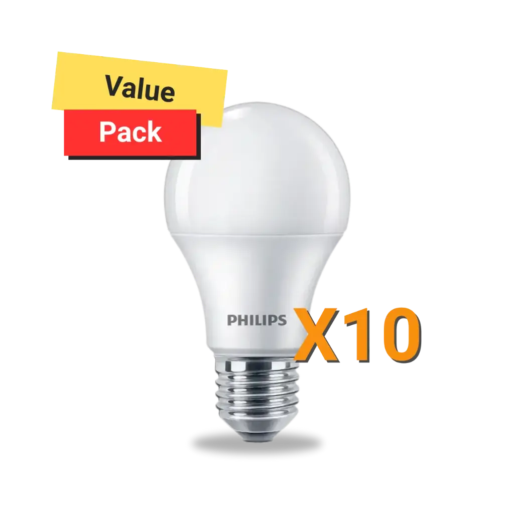 Philips Led Bulb 11w, E27 - 10 Pieces Value Pack (Warm)