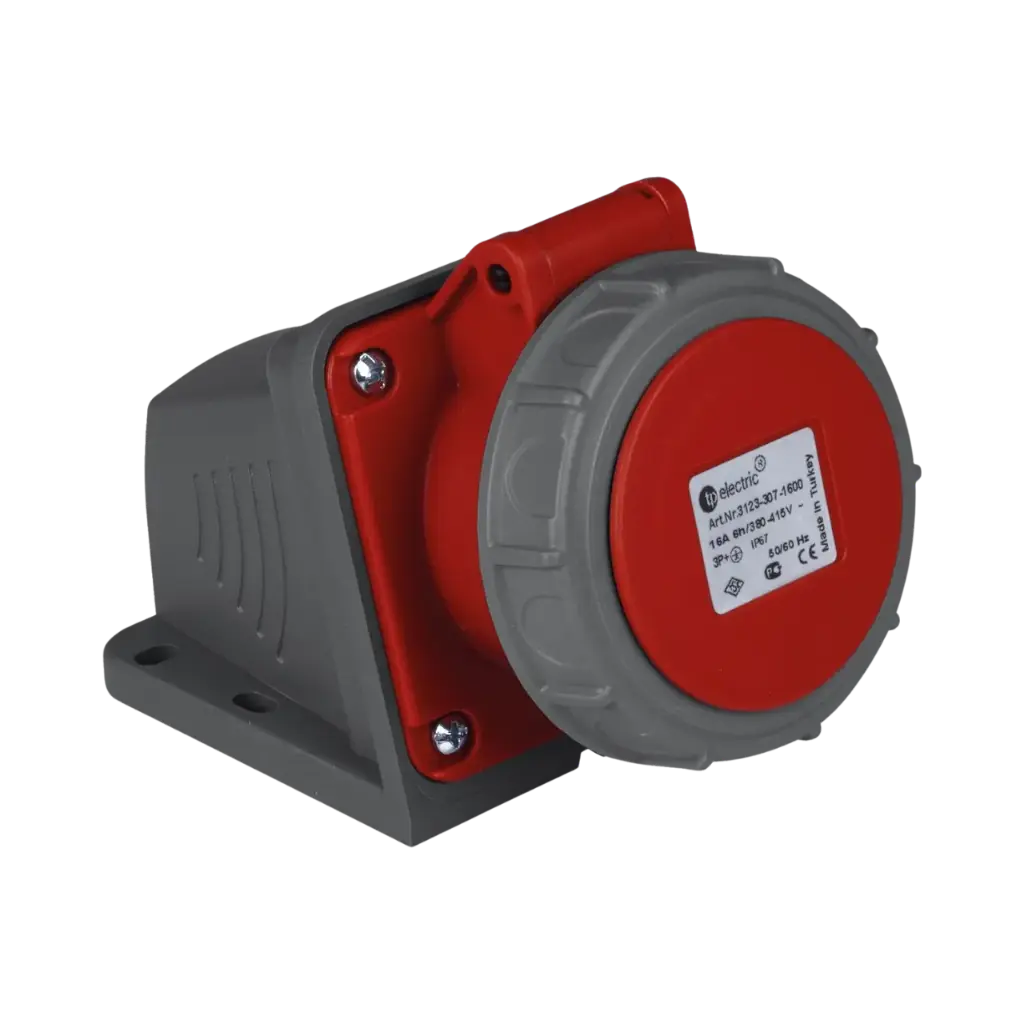 [3127-307-1600] TP Electric Surface Mount Socket Outlet 32A 4 Poles Ip67
