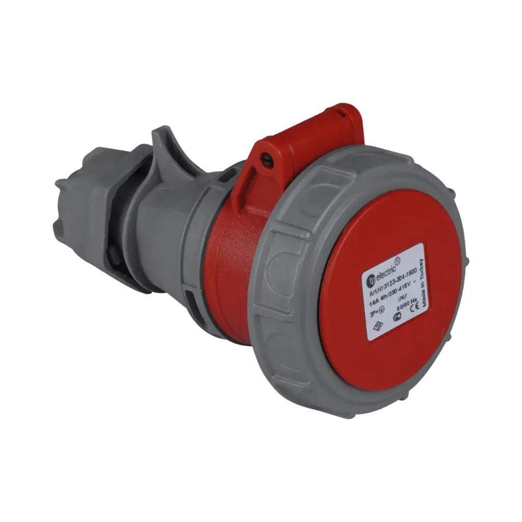 [3127-304-1600] TP Electric Connector Socket Outlet 32A 4 Poles Ip67