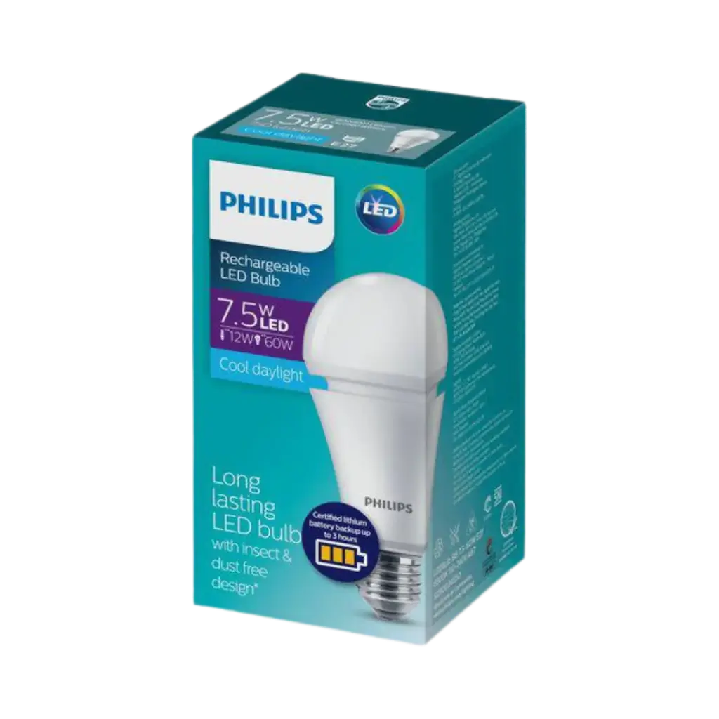 Philips Emergency Rechargeable Led Bulb E27 6500k - 3 Hours