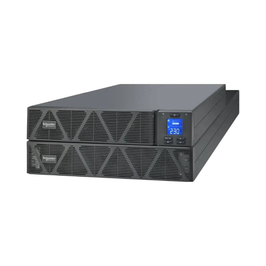 Schneider Electric Easy UPS 1 Ph On-Line, 6kVA/6kW, Rackmount 4U, 230V, 1x Hard Wire 3-Wire(1P+N+E) Outlet, Intelligent Card Slot, LCD, W/O Rail Kit 