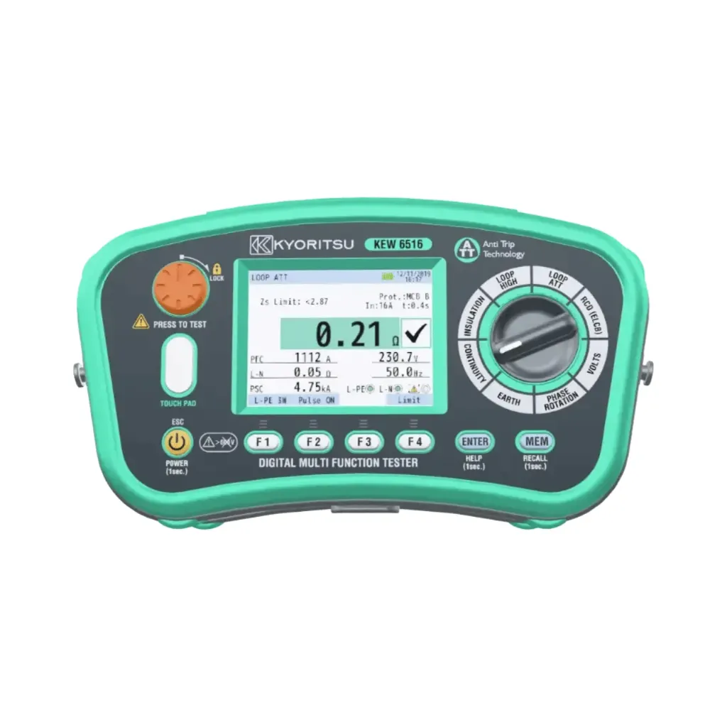 [6516] Kyoritsu Multi Function Electrical Installation Tester 12 in 1. Insulation, Continuity, Earth, Phase Rotation, and More.
