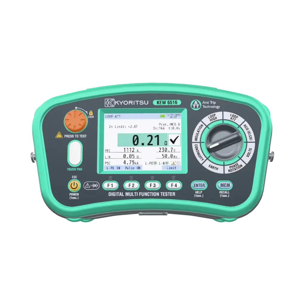 Kyoritsu Multi Function Electrical Installation Tester 12 in 1. Insulation, Continuity, Earth, Phase Rotation, and More.