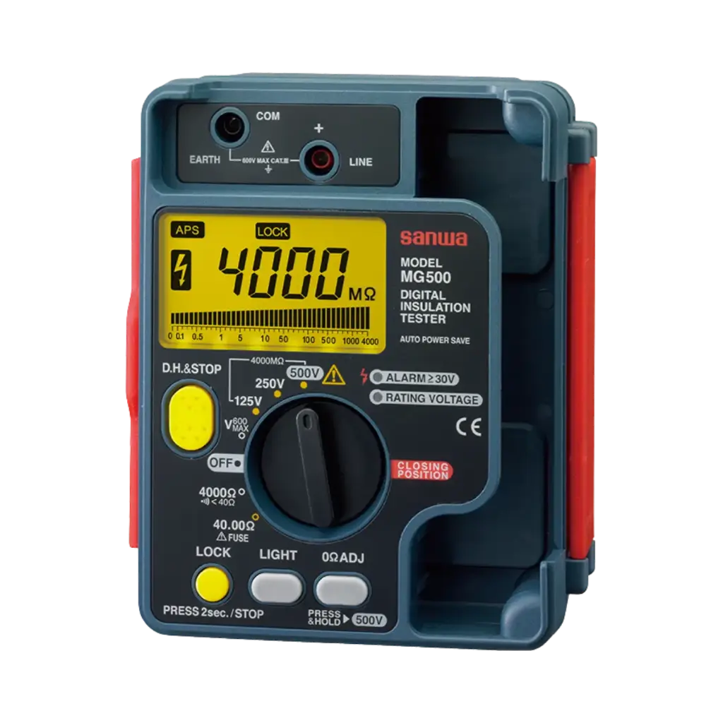 Sanwa Insulation Tester Dustproof, Splashproof IP54 4000MΩ