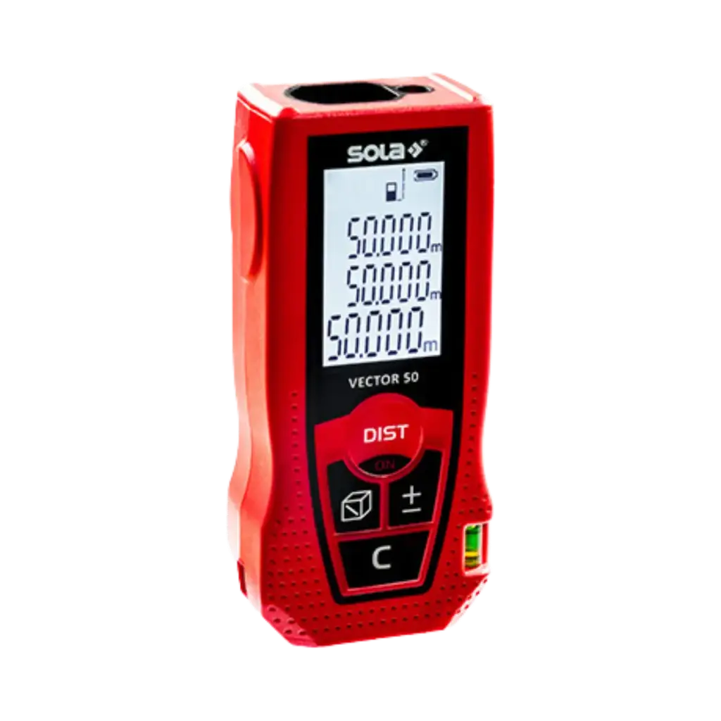 Sola Vector 50 Laser Distance Meter For Length, Area and Volume Measurement