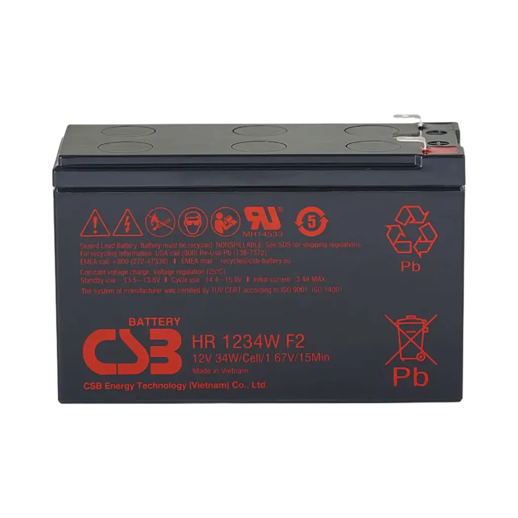 CSB Top Terminal Valve Regulated Lead Acid (VRLA) Battery 12v 9A