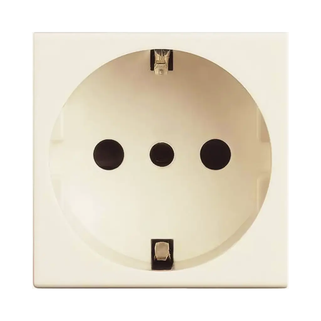[DA4140] Bticino German Standard Socket 2P+E 16 A 127/250 Va.c. P31 Type - With Shutters For Child Protection Beige, Solida