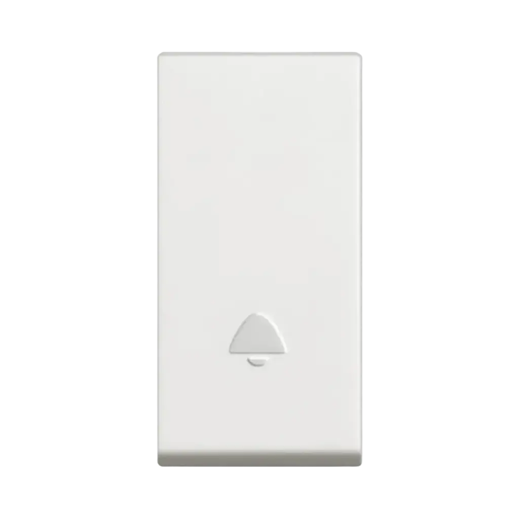 [D4005L] Bticino Pushbutton 1P (NO) 10 A 250 Va.c. with Bell Symbol White Solida
