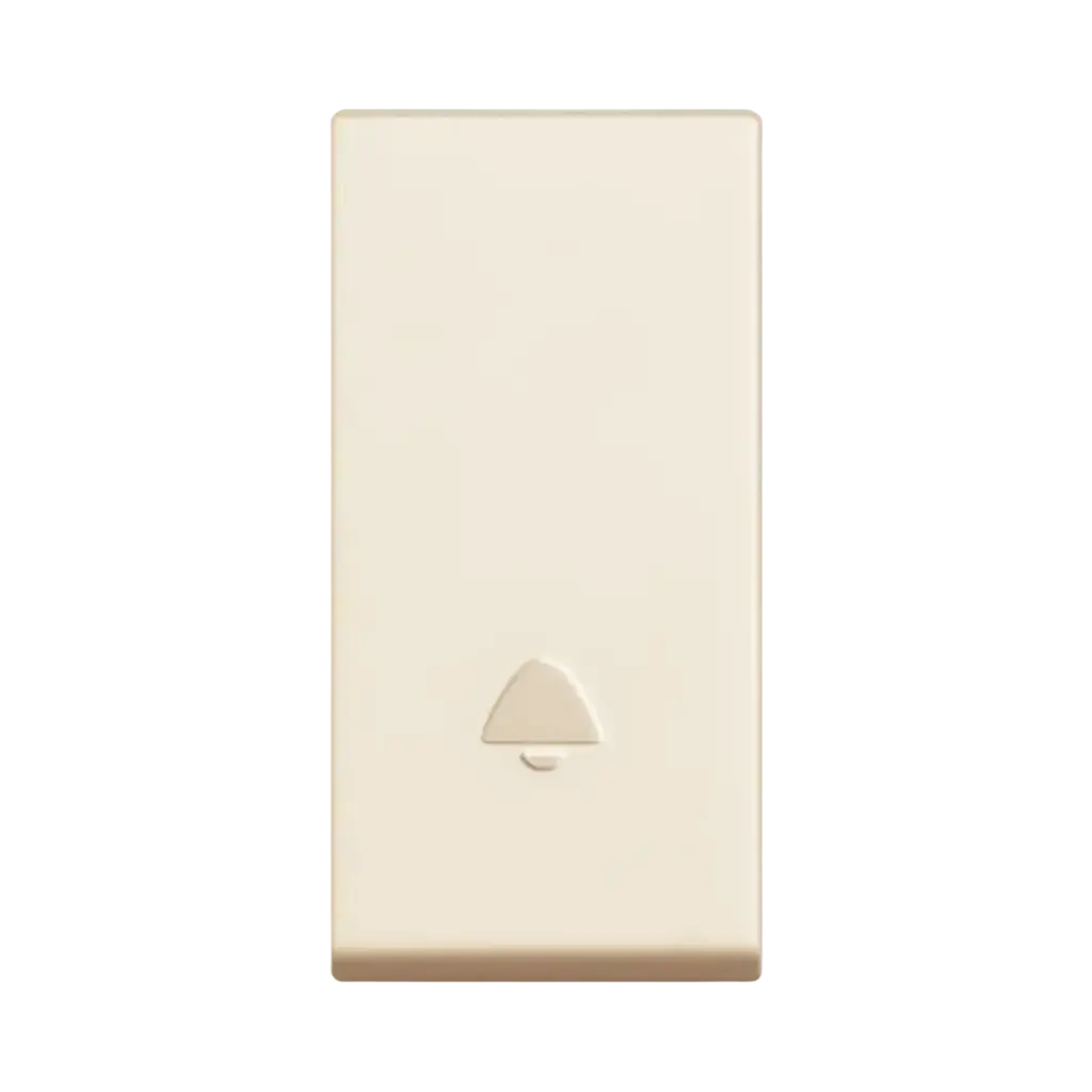 Bticino Pushbutton 1P (NO) 10 A 250 Va.c. with Bell Symbol Beige Solida