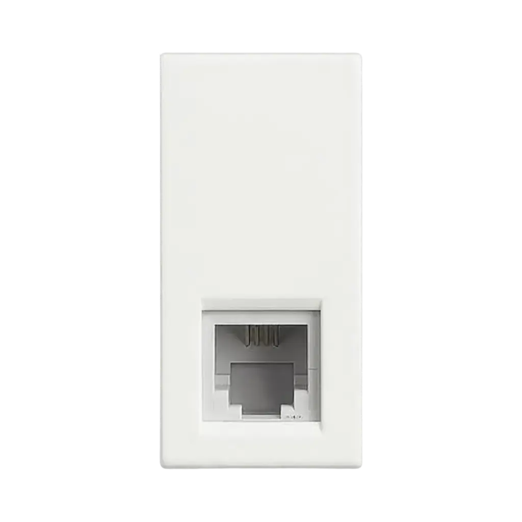 Bticino RJ 11 Telephone Sockets White, Solida