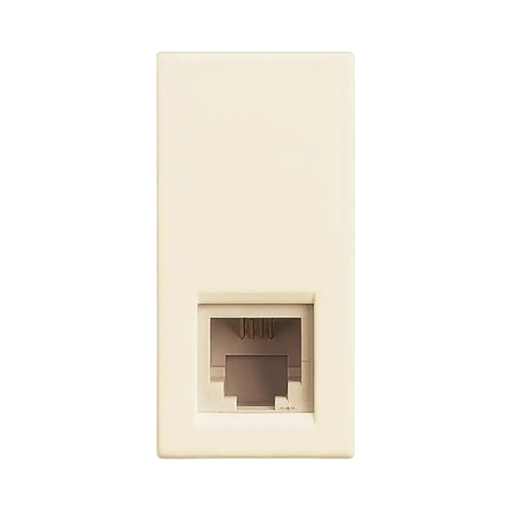 Bticino RJ 11 Telephone Sockets Beige, Solida