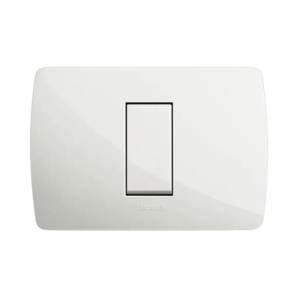 Bticino Cover Frame,1 Gang, 1 Modules, White Solida