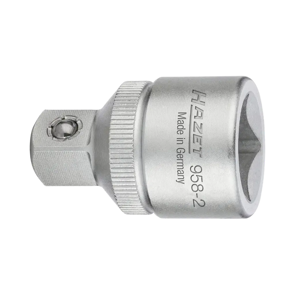 [958-2] Hazet Square 1⁄2″→3⁄8″ Reducer, Length 36 mm