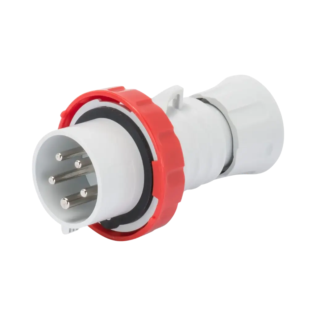 Gewiss Straight Plug HP - IP66/IP67/IP68/IP69 - 3P+N+E 32A 380-415V 50/60HZ - RED - 6H - Screw Wiring
