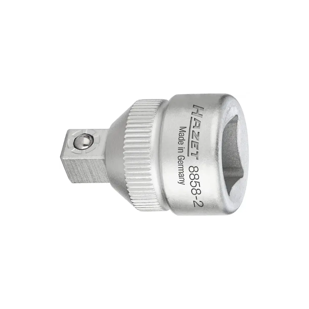 [8858-2] Hazet 3⁄8″→1⁄4″ Reducer Length 26 mm 3⁄8″ Square Hollow 1⁄4″ Square Solid