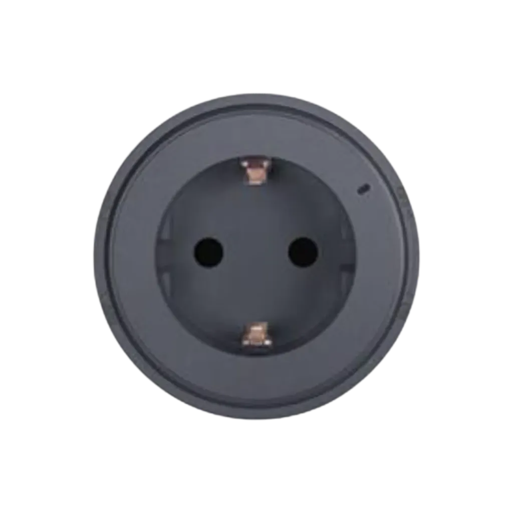 [193131] Venus Socket-Outlet, 2P+E, 16A, Schuko, With Lamp, Socket Power Track, Black GM9RN/16/H