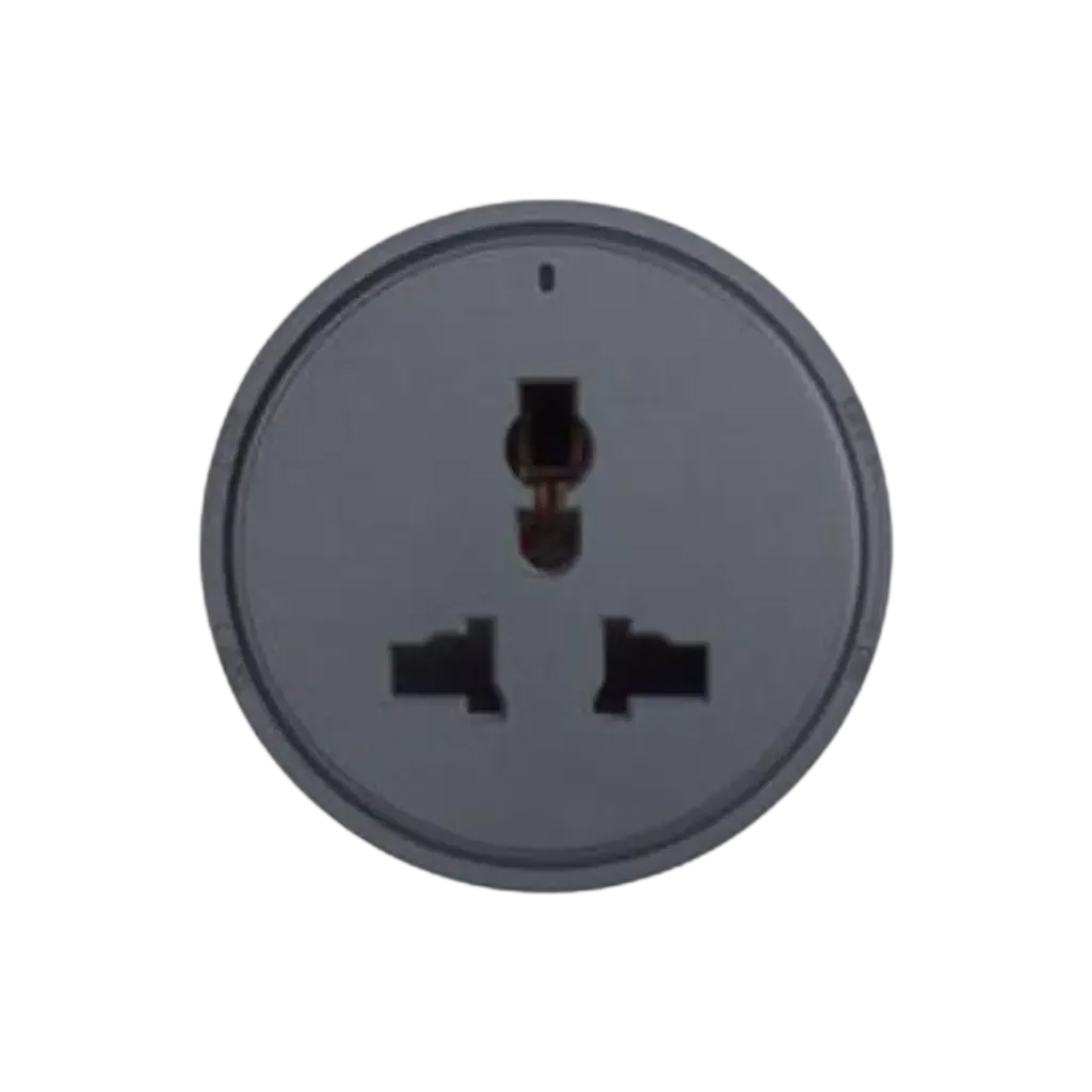 Venus Universal Socket, With Lamp, Socket Power Track, Black 9MDN8G/HZ/16/H