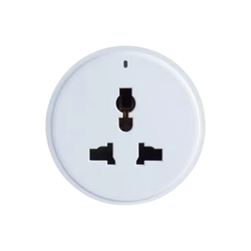 Venus Universal Socket, With Lamp, Socket Power Track, White 9MDN8G/16HZ