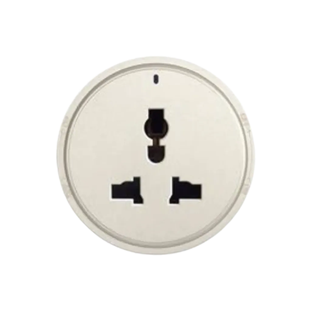 Venus Universal Socket, With Lamp, Socket Power Track, Gold 9MDN8G/HZ/16/3G