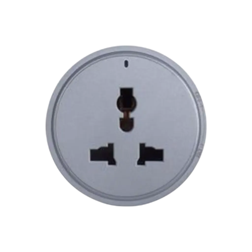 Venus Universal Socket, With Lamp, Socket Power Track, Grey 9MDN8G/HZ/16/DS