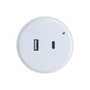 فينوس بريزة USB + USB Type C بلمبة اشارة للتراك سوكت لون ابيضUSB/C/WA/20G