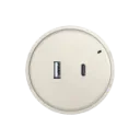 فينوس بريزة USB + USB Type C بلمبة اشارة للتراك سوكت لون دهبى3G/USB/C/WA/20G
