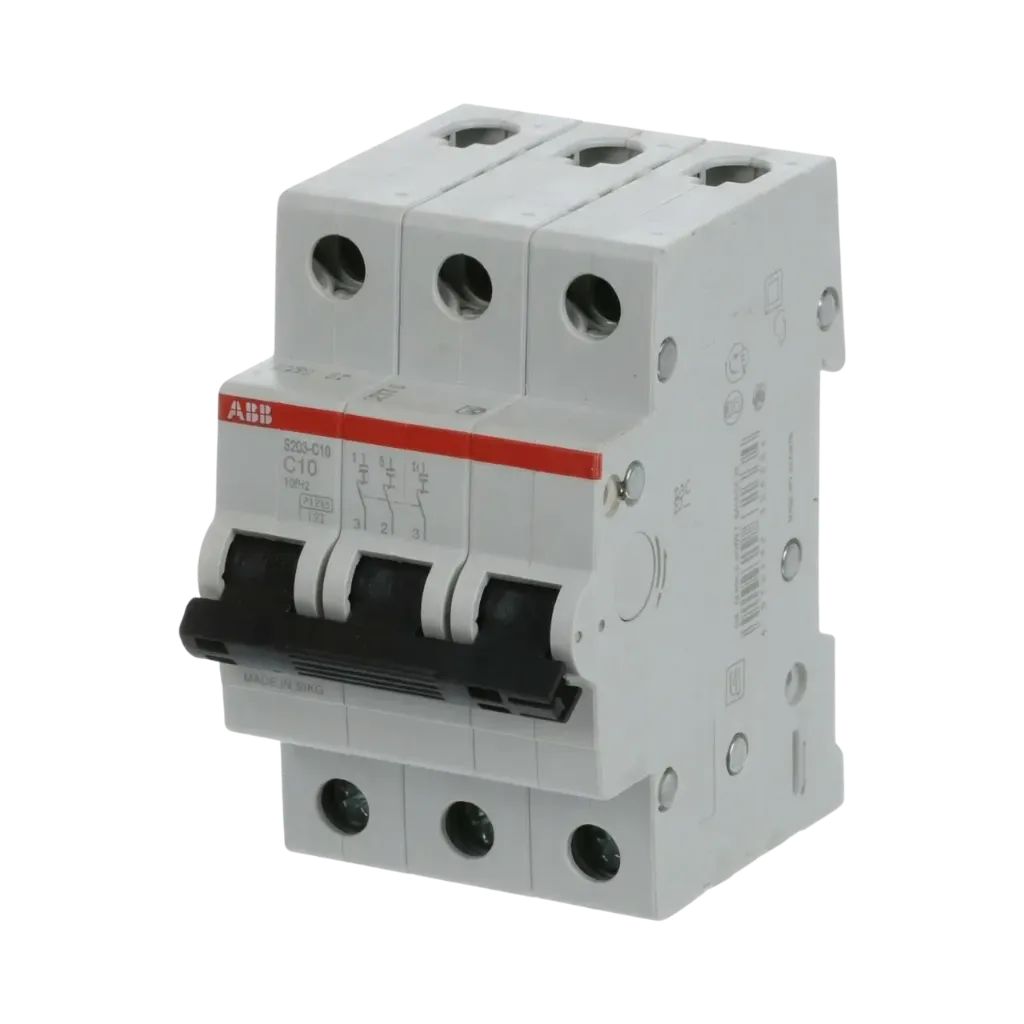 [2CDS213001R0254] ABB Miniature Circuit Breaker, SH203-C 25, 3P 25A C (AC) 6 kA