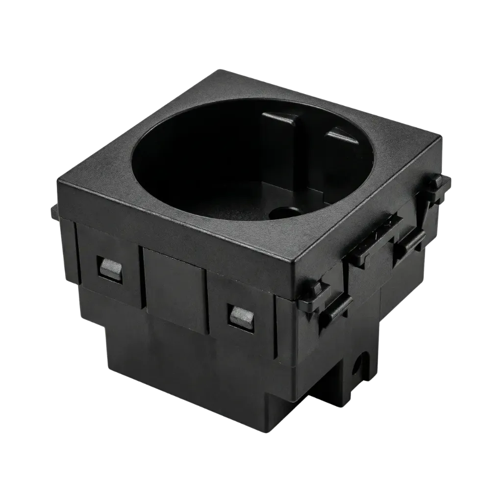 [37111] Venus German Socket With Earth 16 AJ-Venus Black J16