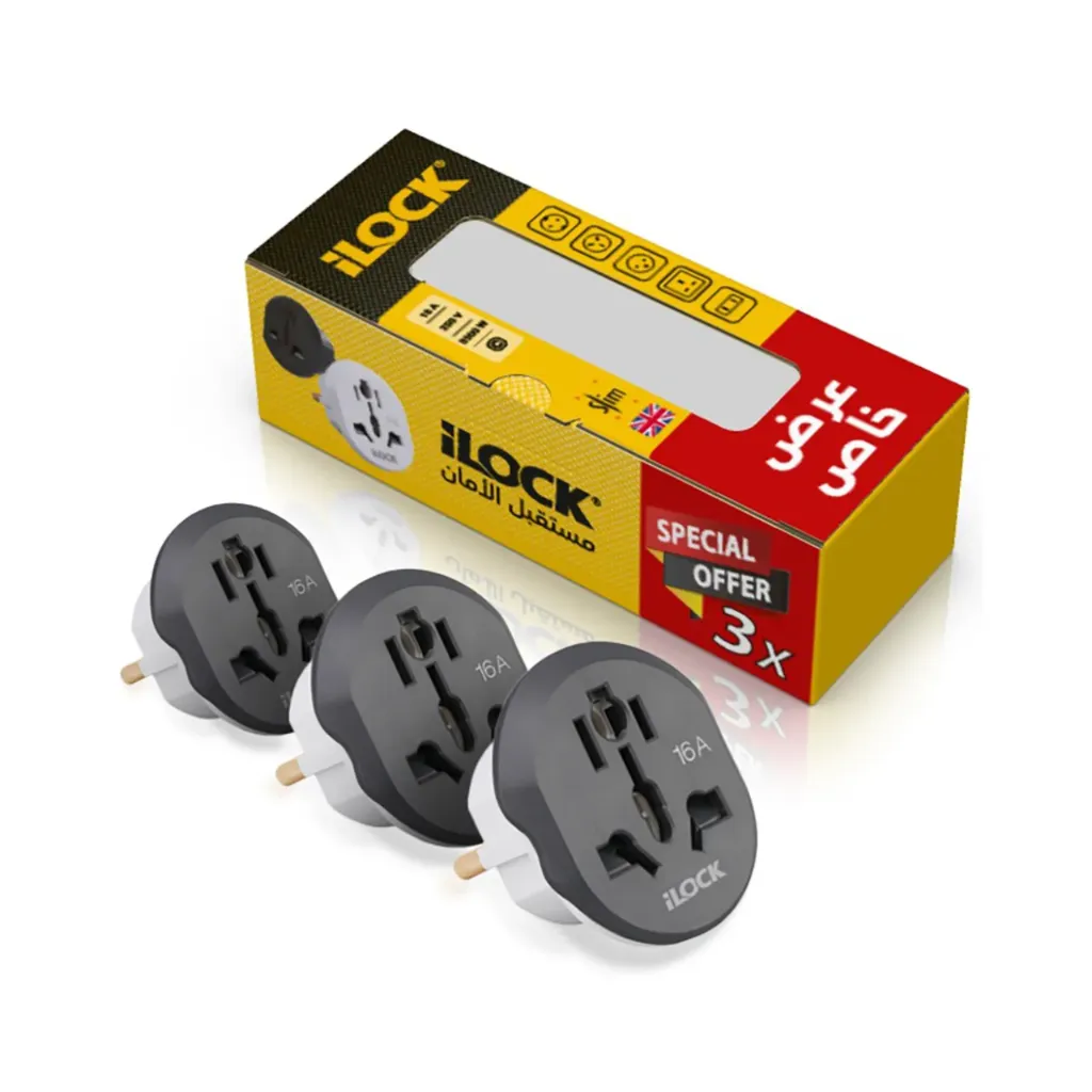 [6224009746675] iLock Travel Plug Adapter Converter Offer * 3