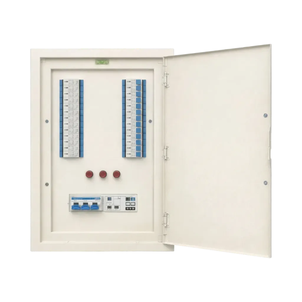 Venus Jumbo Decorative Distribution Board, 18-24 Ways-Plastic Base & Face, Off-White Matte