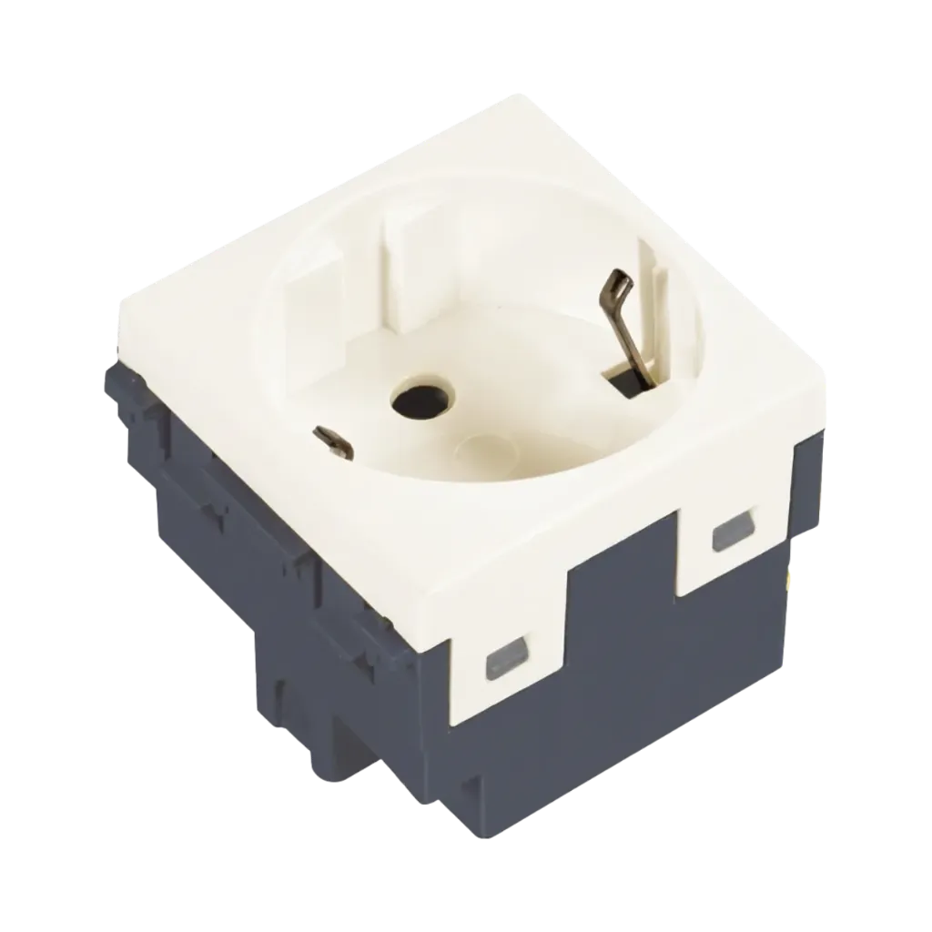 Venus German Socket With Earth 16 AJ-Venus Beige J16