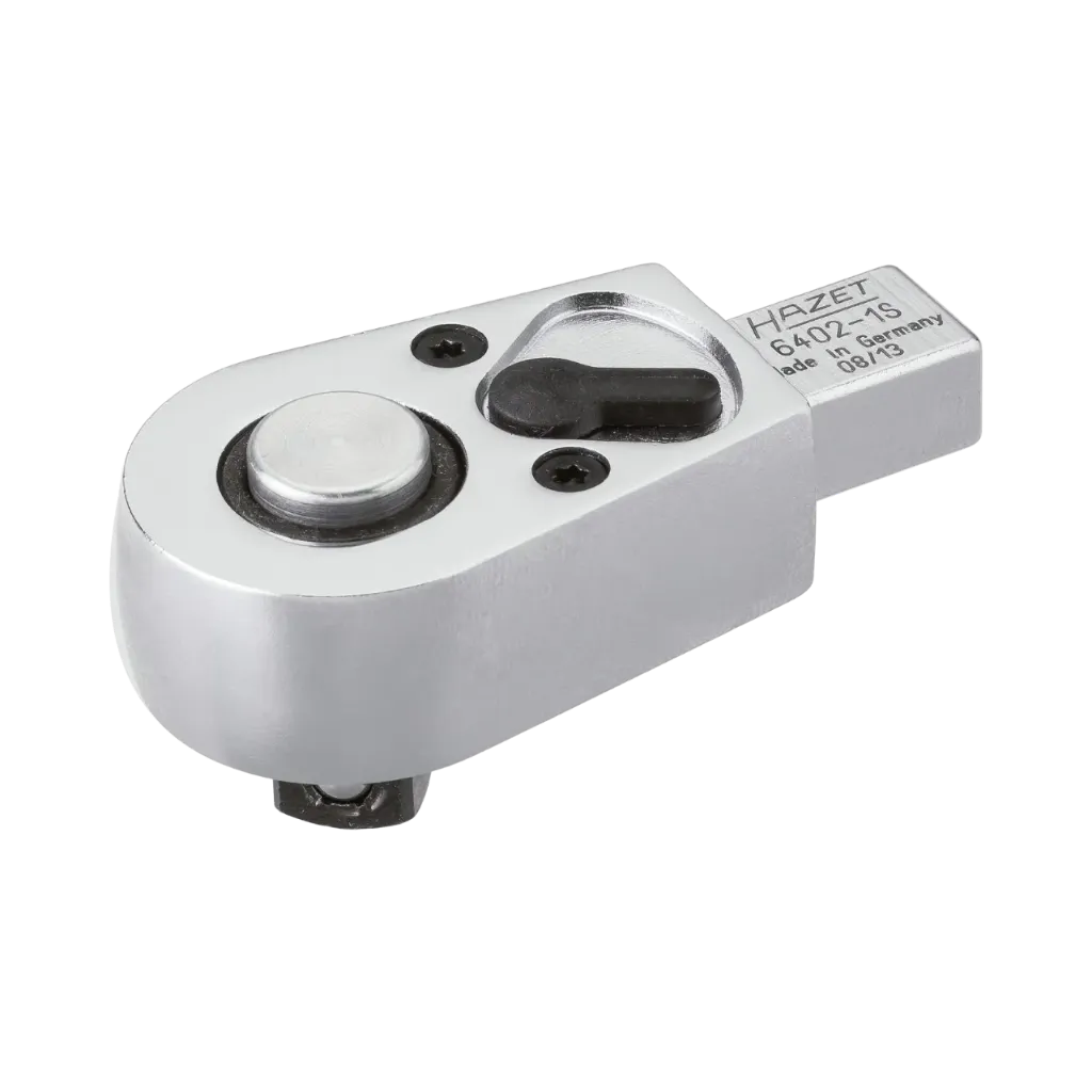 [6402-1S] Hazet Insert Reversible Ratchet Length: 61mm, 9*12mm Insert Square, Solid, 3/8 Inch Square, solid
