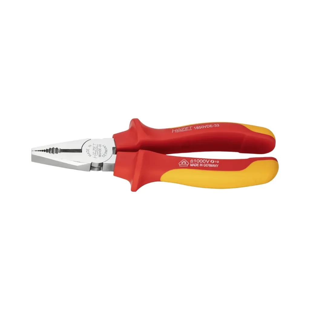 [1850VDE-33] Hazet Combination Pliers With Protective Insulation Length 180 mm