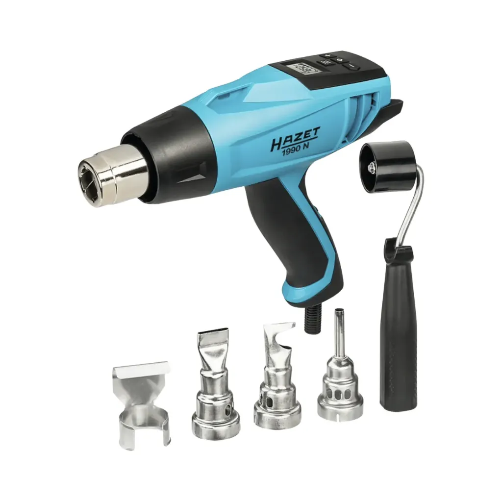 [1990N/6] Hazet Heat Gun Set 6-Pieces 2300w Digital Temperature Control 1990N/6