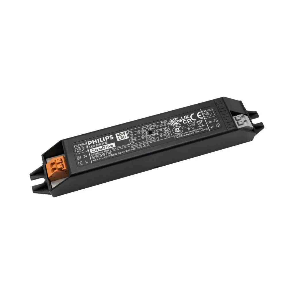 [929003874080] Philips CertaDrive Non-Isolated Plastic Driver 40W 0.35A 115V 230V P