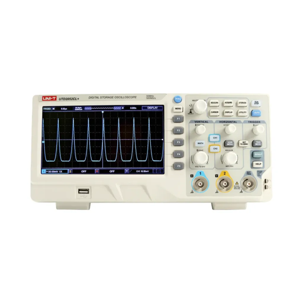 Uni-T Digital Storage Oscilloscope - 2 Channels 250 MSa/s 25 kpts 25MHz 2,000 wfms/s UTD2025CL