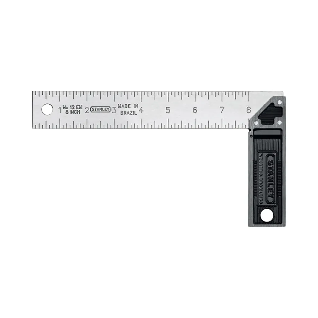 Stanley 8 " Professional Square 12 Metric English With Metal Handle E-46532