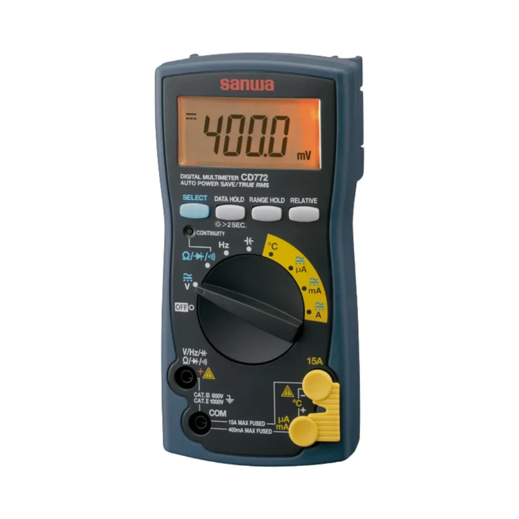 [CD772] Sanwa Digital Multimeter 1000v AC/DC Blacklight & Temperature Measurement -20℃～300℃