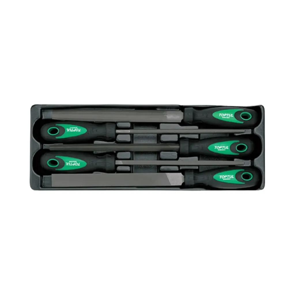 [GBAT0501] TopTul 5PCS - File Set 8 inch in Plastic Tray GBAT0501 