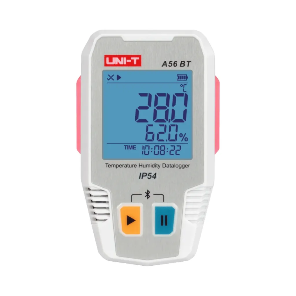 [A56 BT] جهاز تسجيل درجة الحرارة والرطوبة -40℃~85℃ مع دعم البلوتوث ودرجة حمايه IP54 A56 BT يونى تى