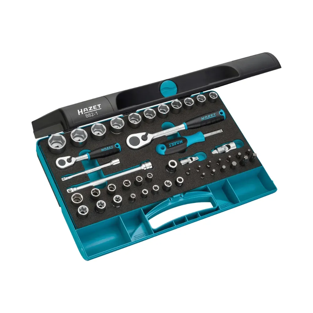 Hazet 46-Piece Set: 1/4", 3/8" Square Drive with Hex & TORX Inside/Outside Profiles 882-1