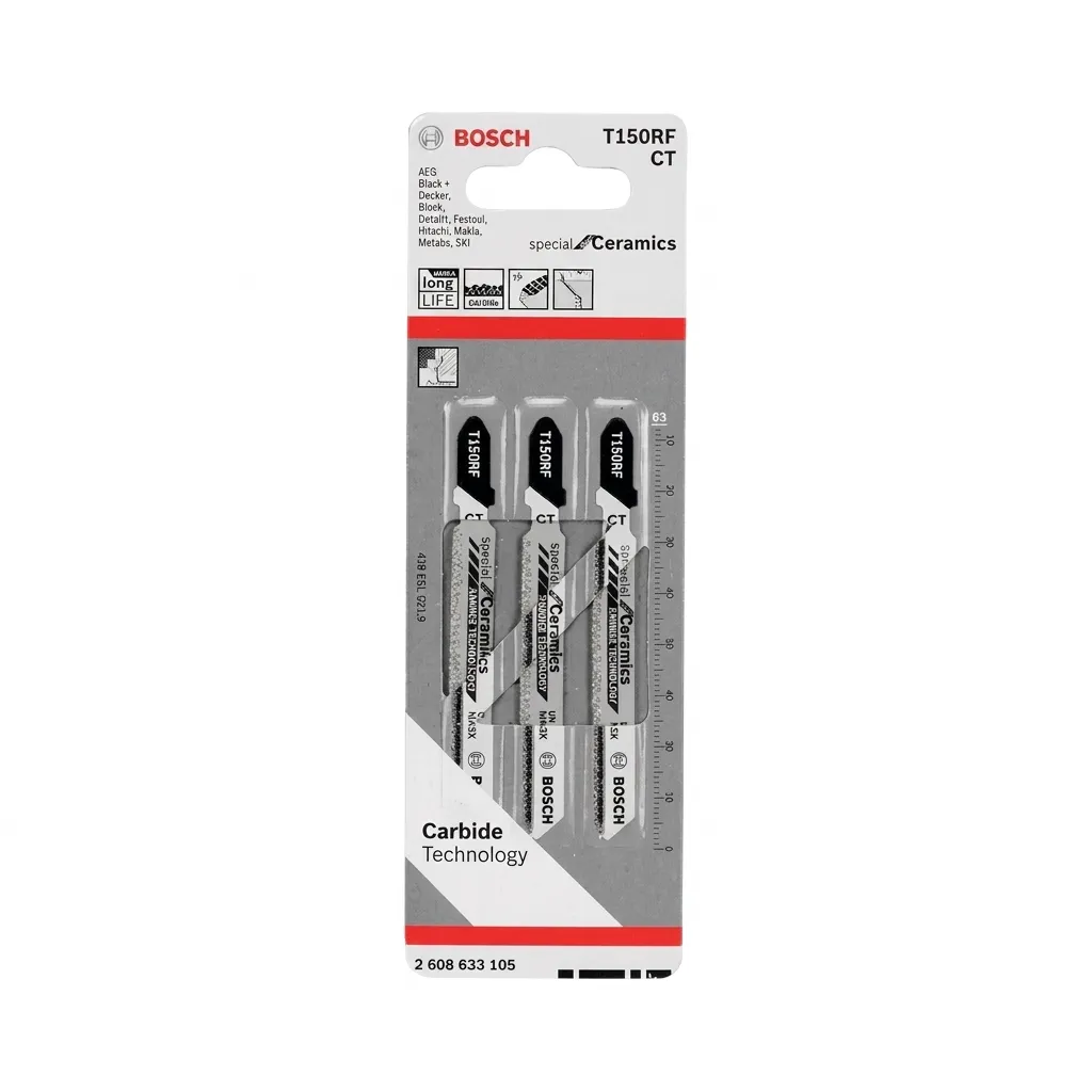 [2608633105] طقم سلاح منشار اركت لقطع السيراميك بدقه عاليه 3 قطع T150RF CT بوش