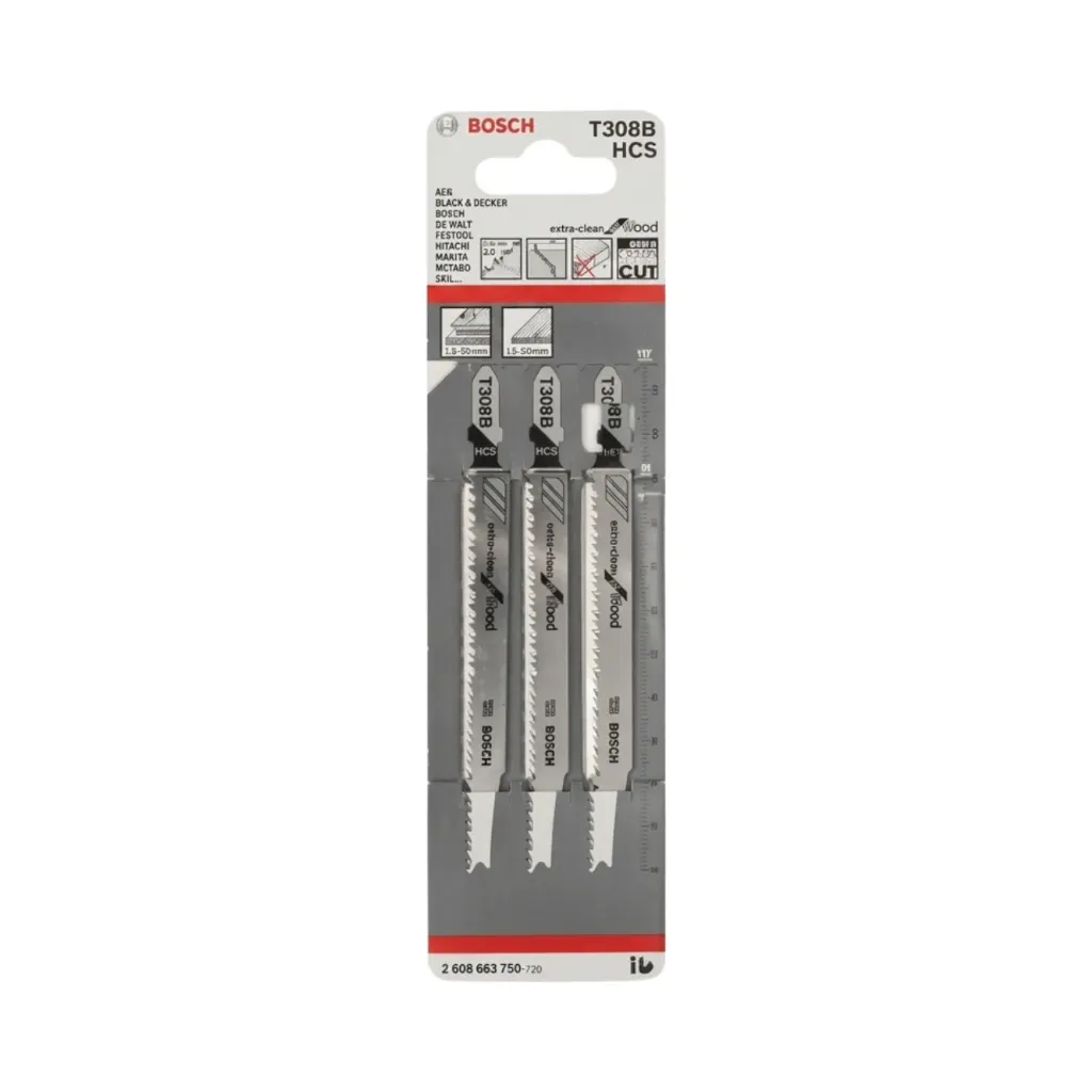 [2608663750] طقم سلاح منشار اركت للخشب قطع نظافه اعلى 3 قطع 117 مم T308B HCS  بوش